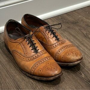 Allen Edmonds “Strand” Light Brown Leather Cap-toe Oxford Dress Shoes